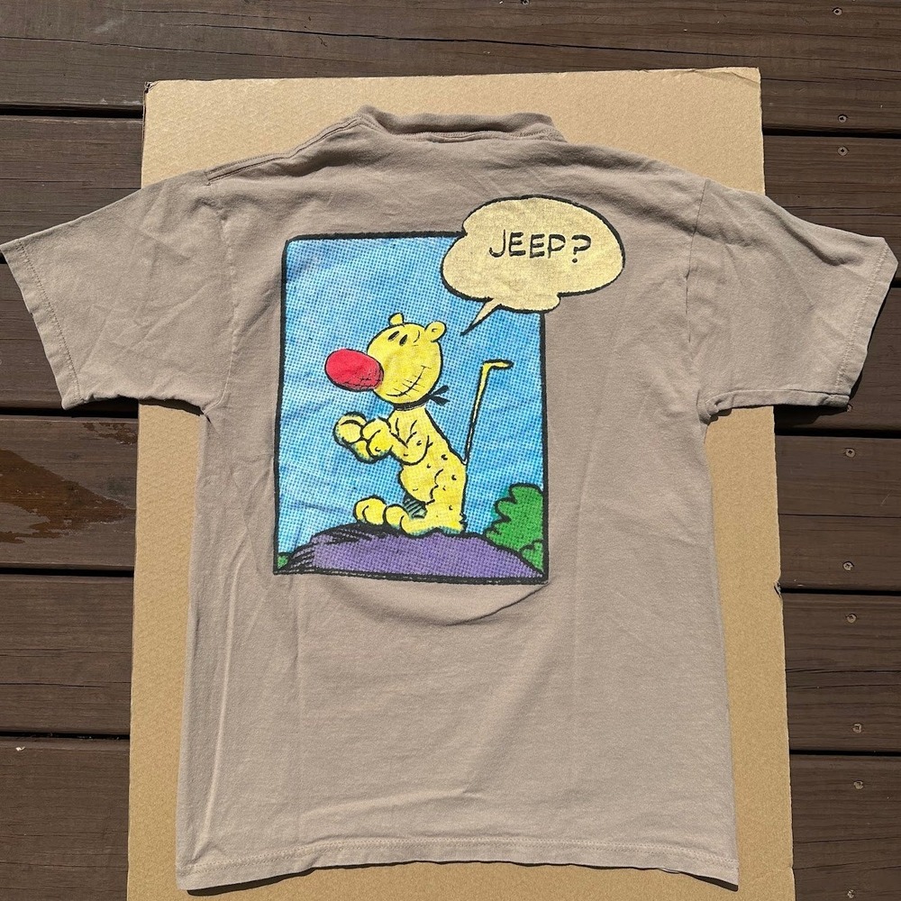 Vintage Jeep Eugene the Jeep Theres Only One T-Shirt Tan Small Made in US Popeye